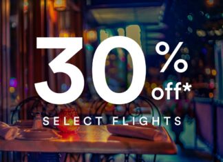 Alaska Airlines 30% off select flights