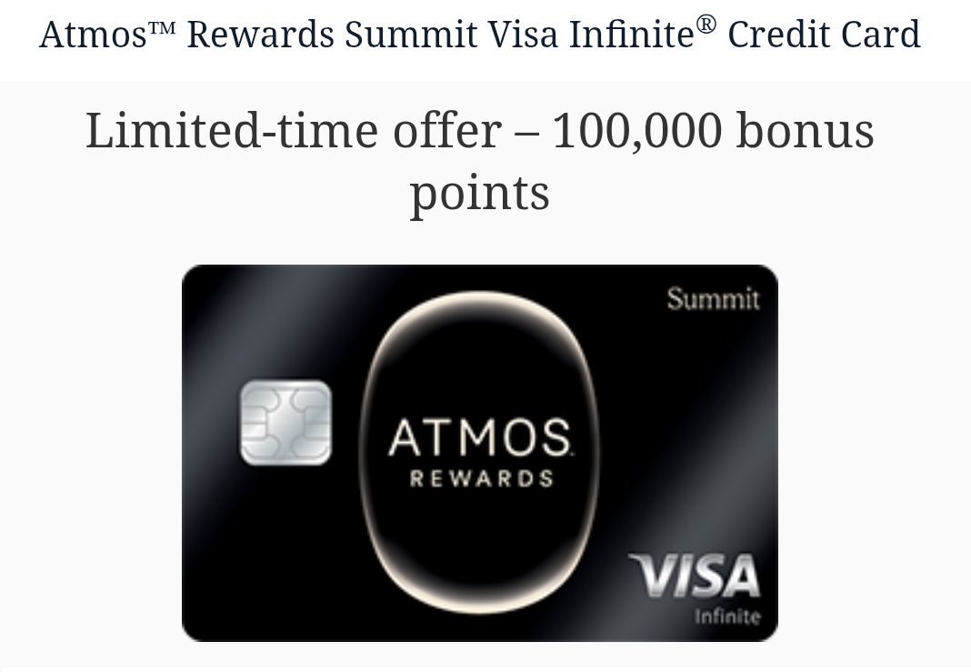 Alaska Airlines Atmos Summit 100K welcome offer