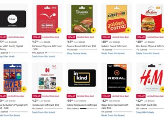 Amazon discounted gift cards