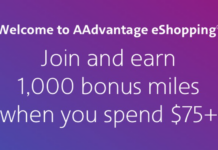 American Airlines shopping portal referral promotion