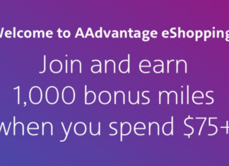 American Airlines shopping portal referral promotion