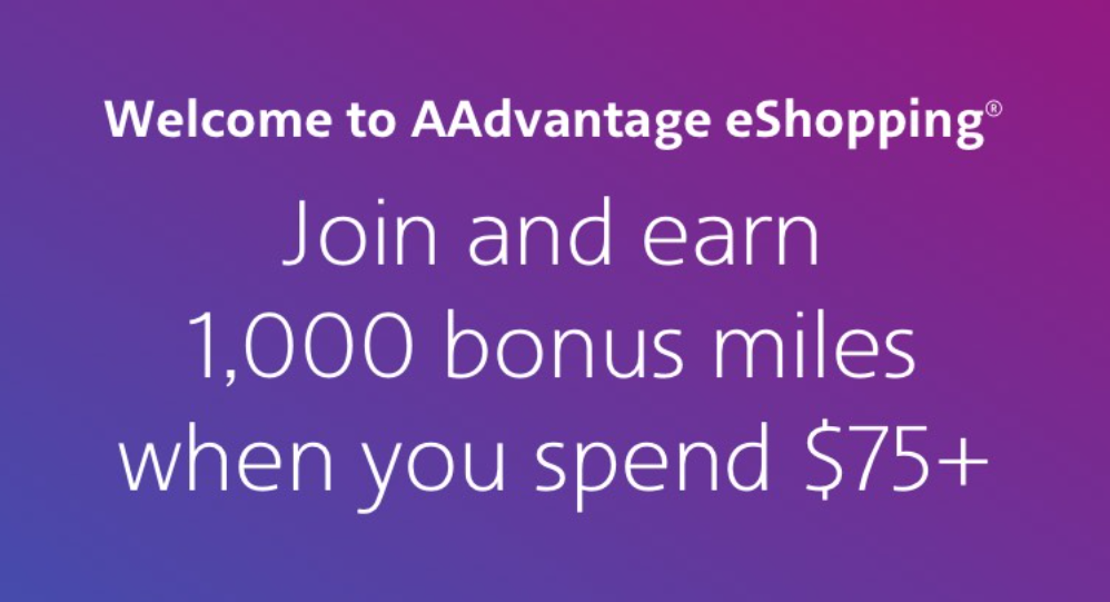 American Airlines shopping portal referral promotion