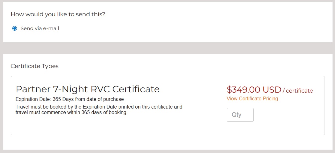 Barclays Wyndham Resort Vacation Certificates $349 pricing