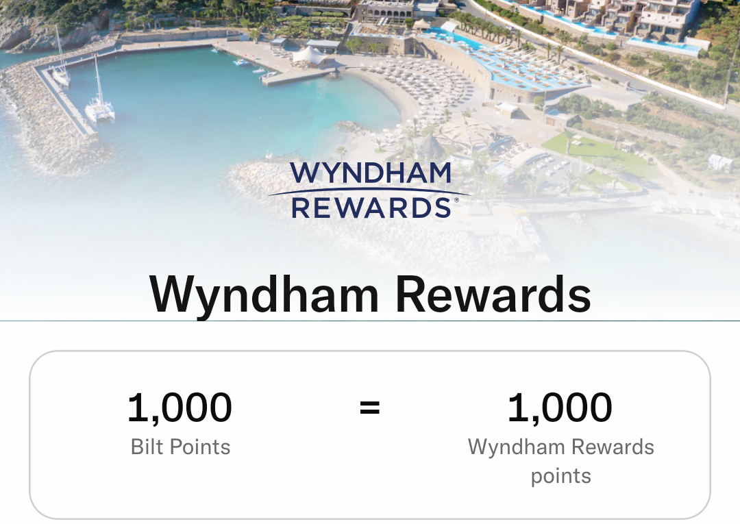 Bilt Rewards Wyndham Rewards new transfer partner