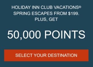 IHG Timeshare Holiday Inn Club Vacations 50K points 3 night stay for $199