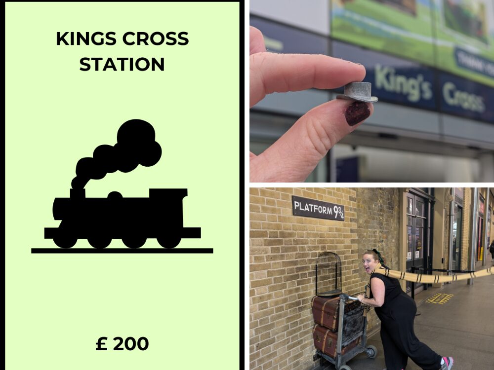 London UK Monopoly board activity ideas - Kings Cross Station
