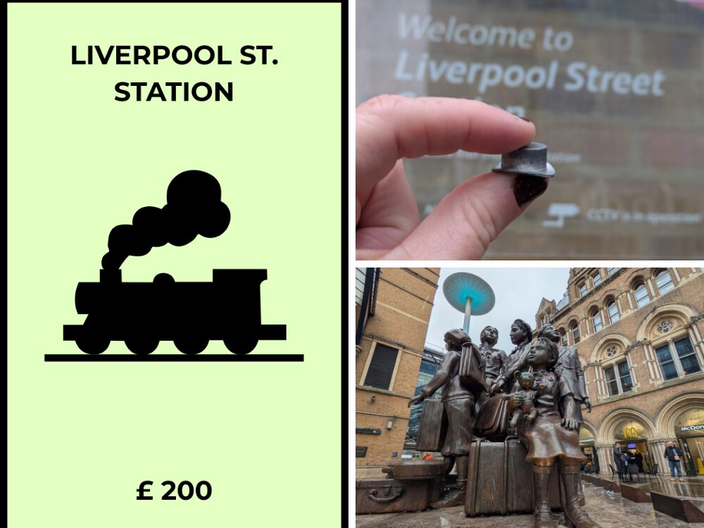 London UK Monopoly board activity ideas - Liverpool St Station