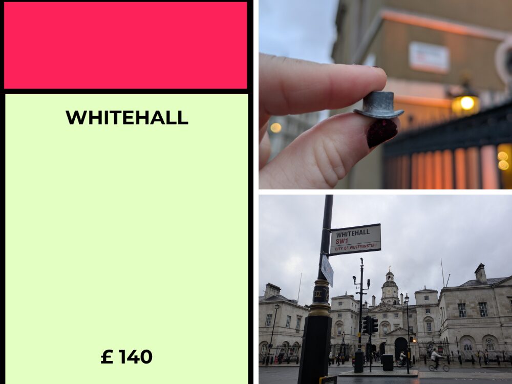London UK Monopoly board activity ideas - Whitehall