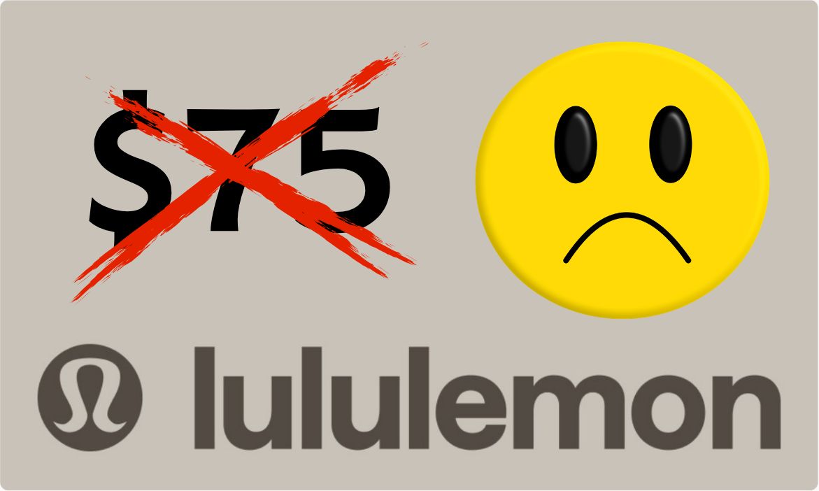 Lululemon $75 gift card problems