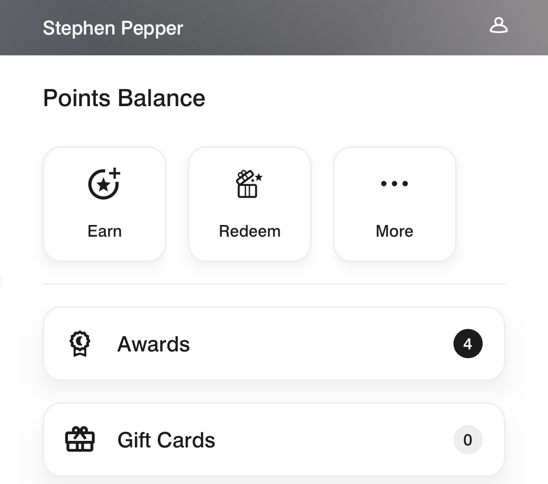 Marriott gift card location in account