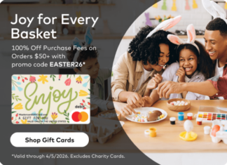 MastercardGiftCarddotcom promo code EASTER26