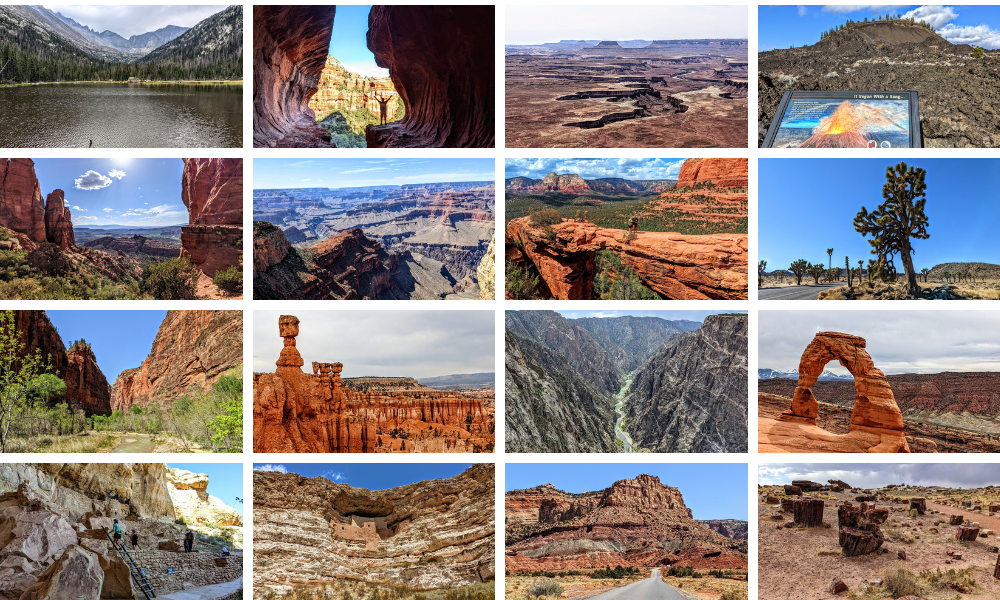 National Parks locations