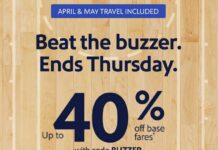 Southwest 40% promo code BUZZER