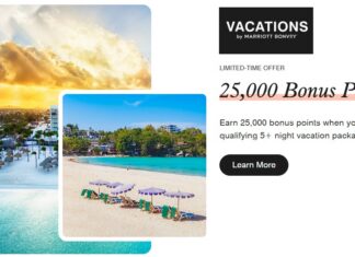 Vacations by Marriott Bonvoy 25,000 bonus points