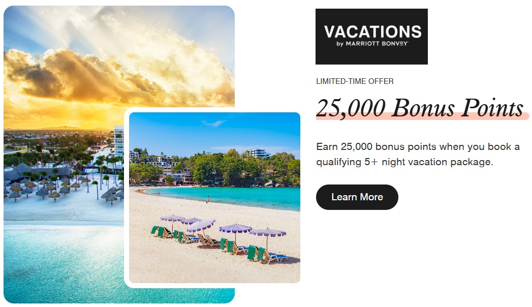 Vacations by Marriott Bonvoy 25,000 bonus points