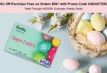 VanillaGift promo code VGEASTER26