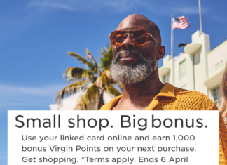 Virgin Atlantic Shops Away shopping portal promo