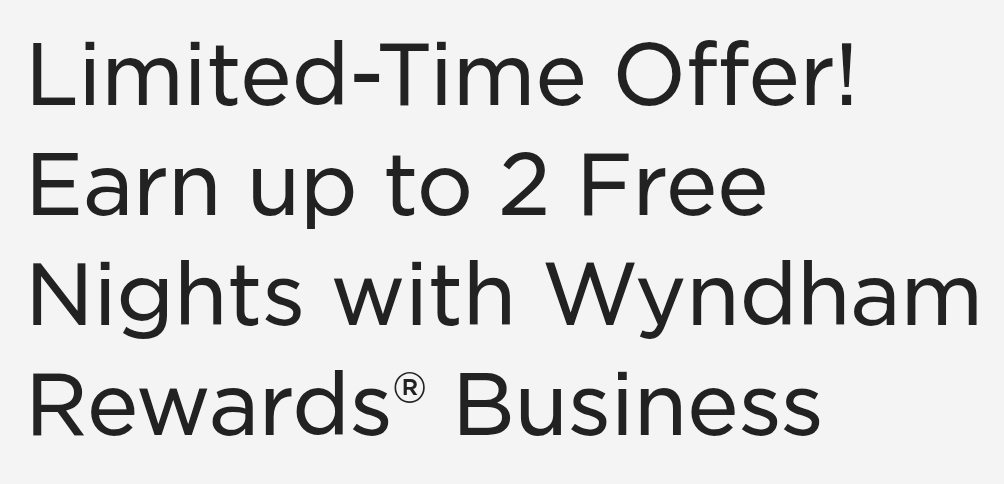Wyndham Business promotion 15,000 bonus points