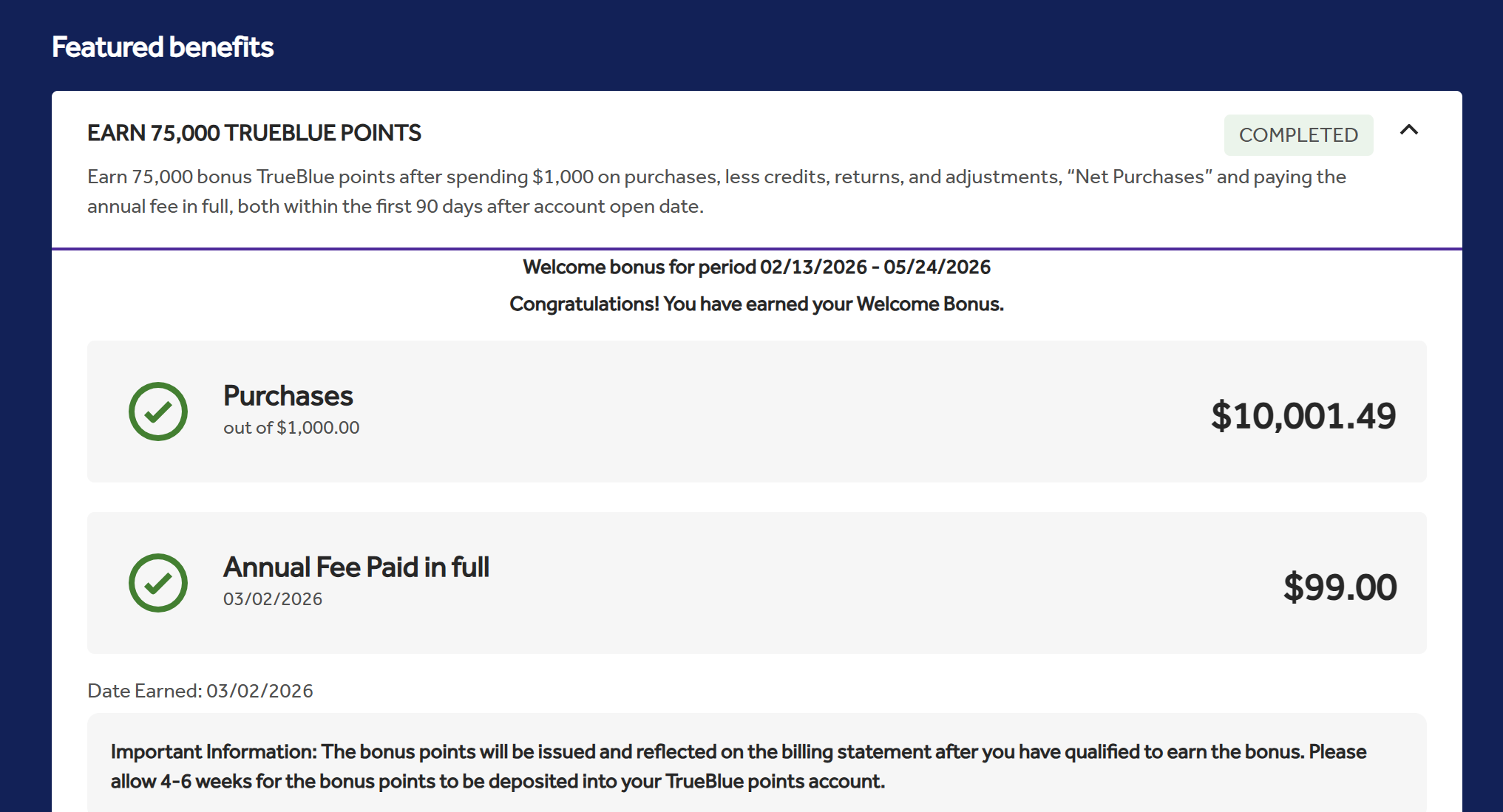 Barclays JetBlue Welcome Bonus Offer Minimum Spend Requirement Tracker
