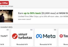 Capital One Shopping/Offers: Earn 30%+ cashback or 18X+ miles on MGM Resorts stays & shows Capital One Shopping 30% MGM Resorts