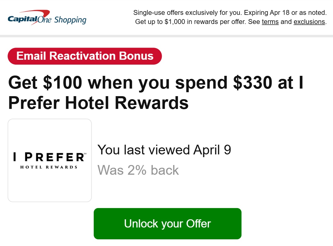 Capital One Shopping I Prefer Preferred Hotels