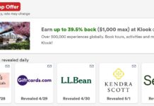 Capital One Shopping Klook 39.5% cashback