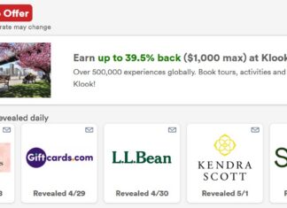 Capital One Shopping Klook 39.5% cashback