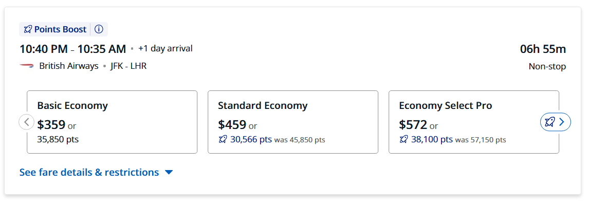 Chase Points Boost British Airways 2