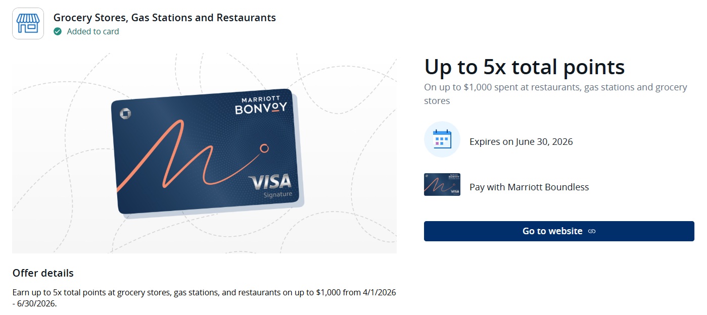 Chase spending offer found in Chase Offers