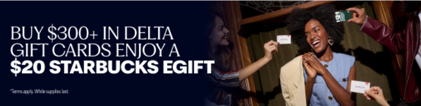 Delta Starbucks gift card deal