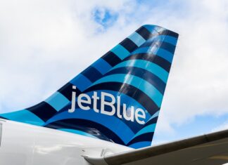 JetBlue Airbus A220 airplane