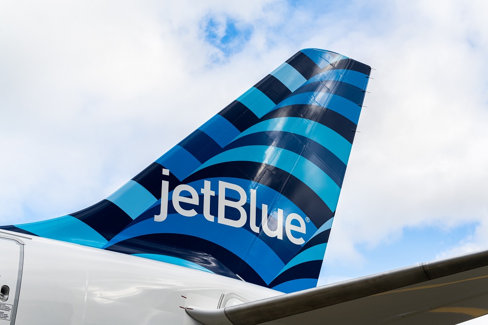 JetBlue Airbus A220 airplane