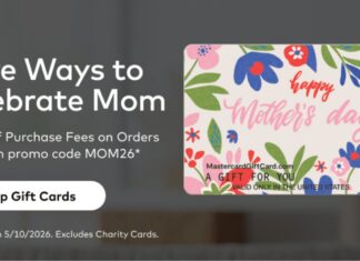 MastercardGiftCarddotcom promo code MOM26