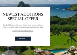 Preferred Hotels promotion 2,500 bonus points