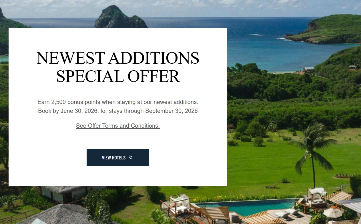 Preferred Hotels promotion 2,500 bonus points