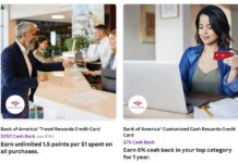 Rakuten Bank of American credit cards