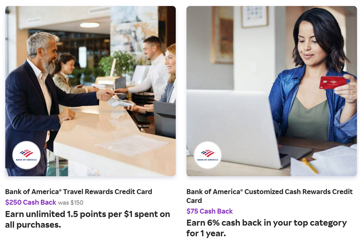Rakuten Bank of American credit cards
