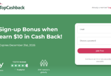 TopCashback: Earn $25 bonus when you join & earn $10