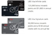 UBS Visa Infinite & UBS Visa Signature card welcome offers