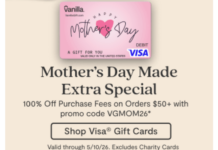 VanillaGift: Get waived Visa gift card purchase fees with promo code VGMOM26 VanillaGift promo code VGMOM26 featured image