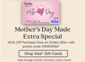 VanillaGift promo code VGMOM26 featured image