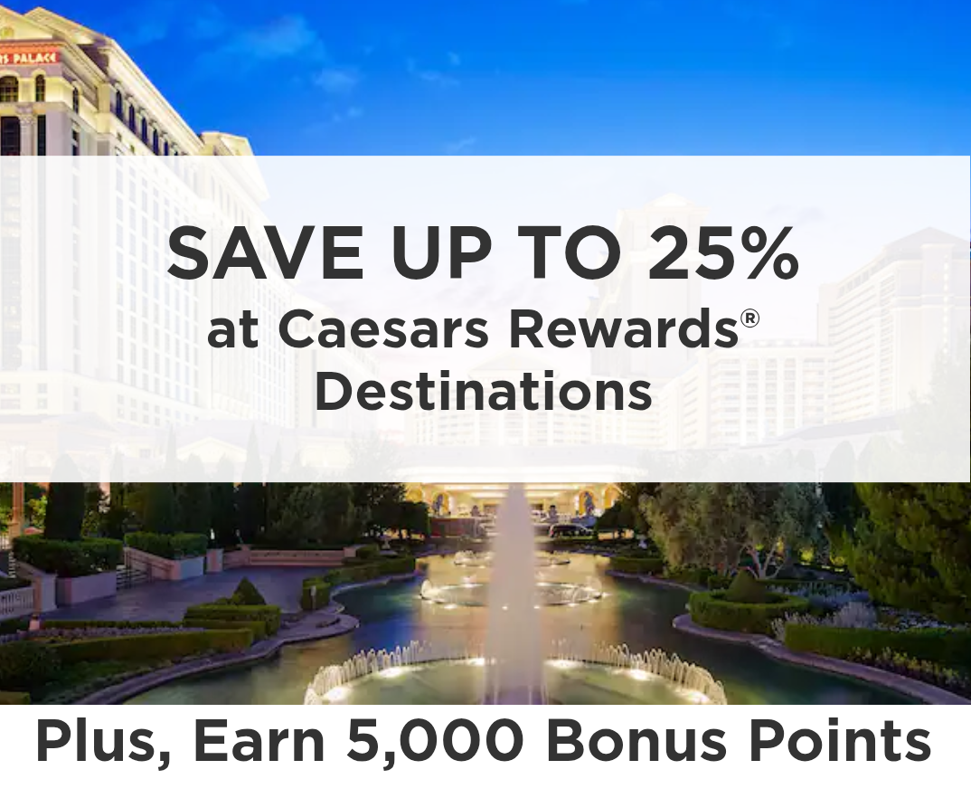 Wyndham Rewards Caesars Rewards promotion 5K bonus points