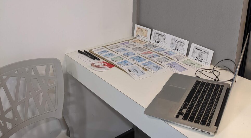 3 Cards, 3 Continents card draft from an Airbnb