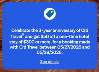 Citi Travel $50 off $300
