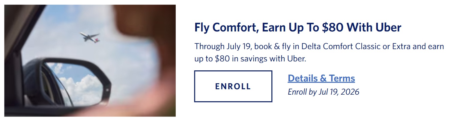 Delta Comfort Uber promotion registration
