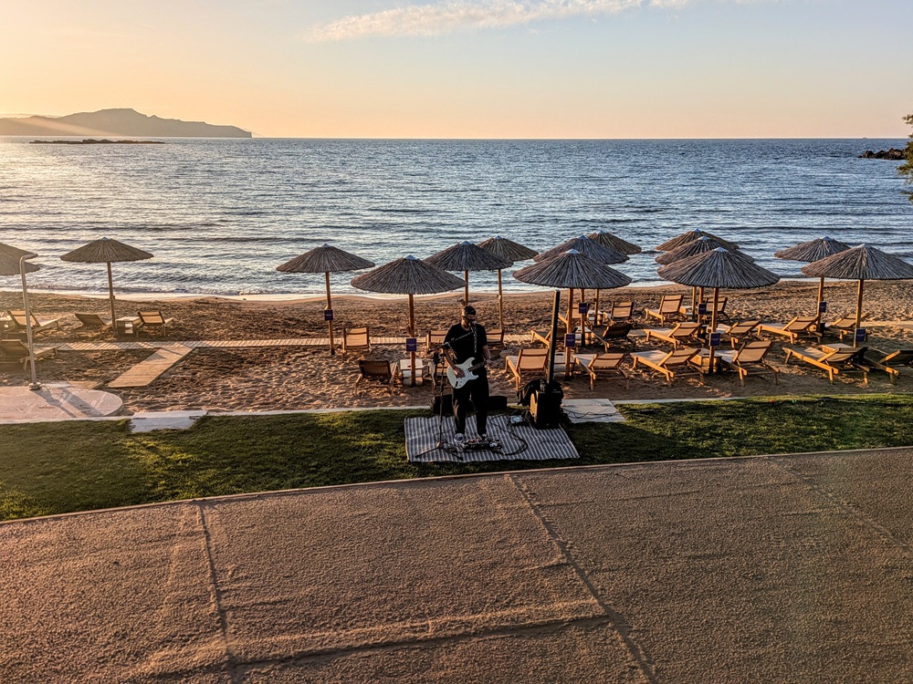 Domes Noruz Chania, Crete - Music in the evening at sunset
