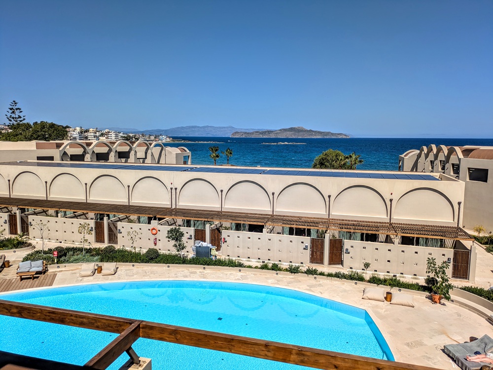 Domes Noruz Chania, Crete - View of the Mediterranean Sea from the lower balcony