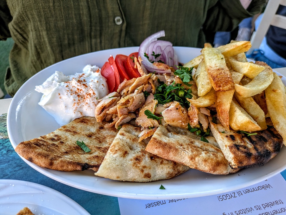 Gyro plate at Zygos Grill & Pizza