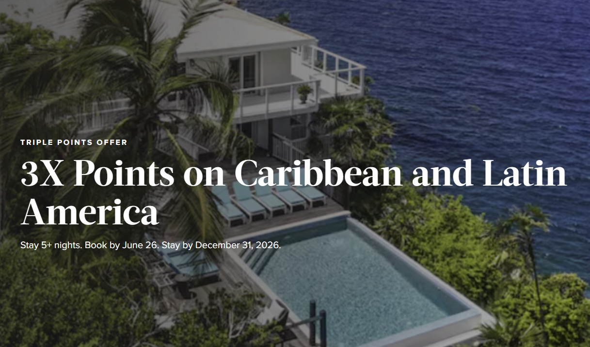 Homes & Villas by Marriott promotion 3x points 5+ nights Caribbean & Latin America