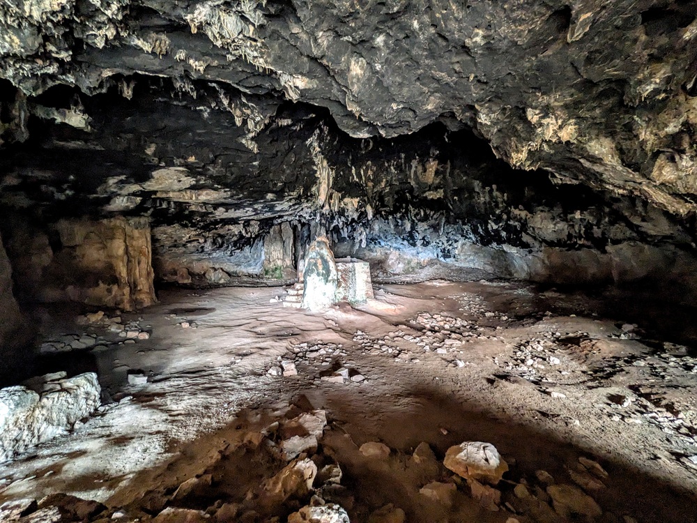 Inside Arkoudiotissa Cave (Bear Cave)